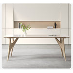 Sleek Off-White Faux Leather Chair with Natural Oak Wood Finish & Plush Foam Cushion hagst-814