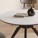 Sleek Grey Black Ash Wood Chair with Comfortable Foam & Stylish Faux Leather Upholstery hagst-817