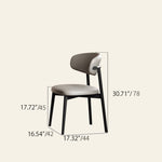 Sleek Grey Black Ash Wood Chair with Comfortable Foam & Stylish Faux Leather Upholstery hagst-817