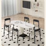 Elegant White & Black Linen Chair with Solid Wood Frame for Timeless Style hagst-818