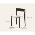 Elegant White & Black Linen Chair with Solid Wood Frame for Timeless Style hagst-818