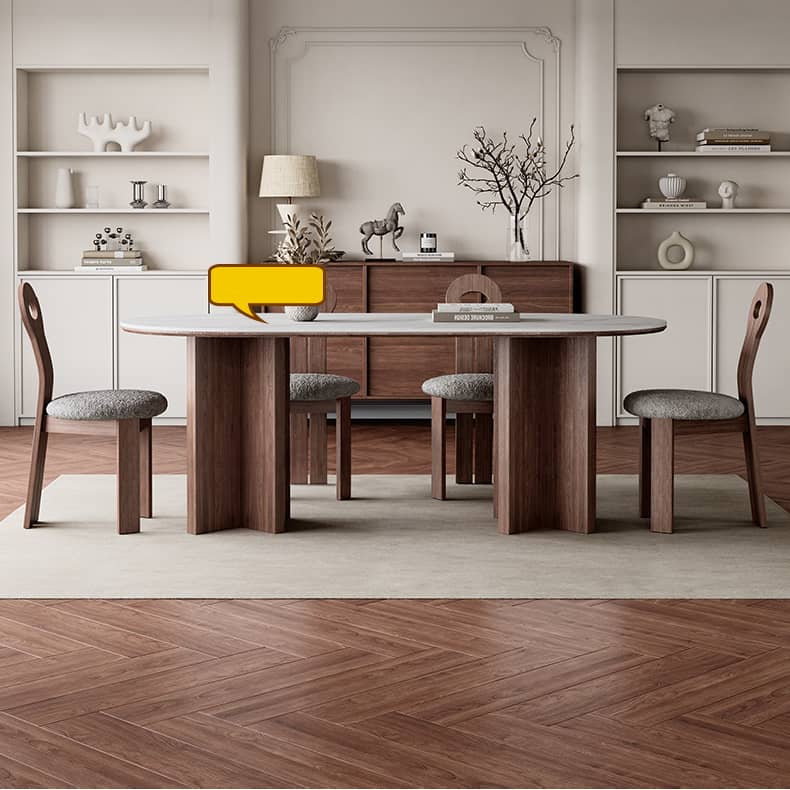 Elegant Grey Brown Oak Wood Chair with Comfortable Foam and Durable Polyester Upholstery hagst-820