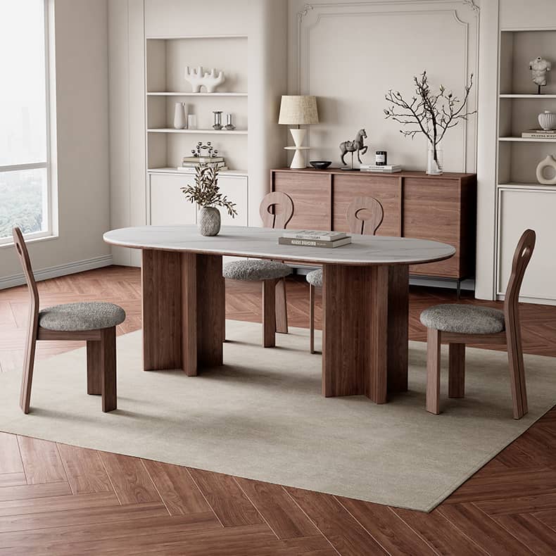 Elegant Grey Brown Oak Wood Chair with Comfortable Foam and Durable Polyester Upholstery hagst-820