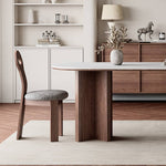 Elegant Grey Brown Oak Wood Chair with Comfortable Foam and Durable Polyester Upholstery hagst-820