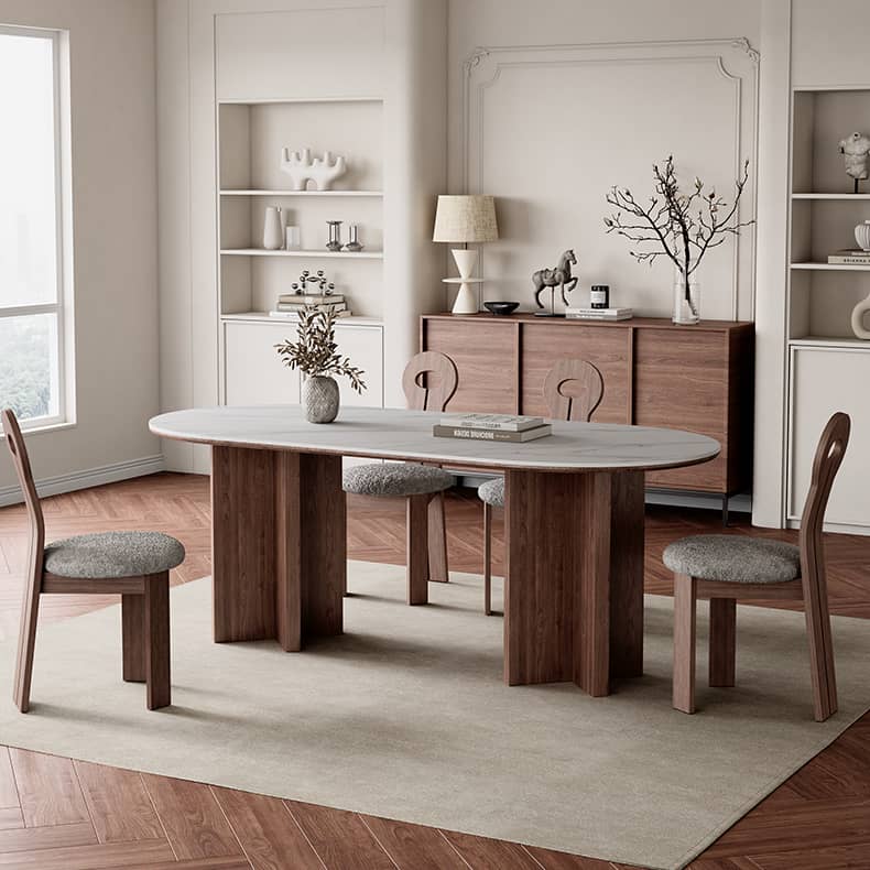 Elegant Grey Brown Oak Wood Chair with Comfortable Foam and Durable Polyester Upholstery hagst-820