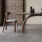 Elegant White Faux Leather Chair with Oak Wood Frame and Comfortable Foam Cushion - Brown and Grey Options Available hagst-821