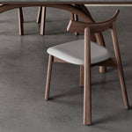 Elegant White Faux Leather Chair with Oak Wood Frame and Comfortable Foam Cushion - Brown and Grey Options Available hagst-821