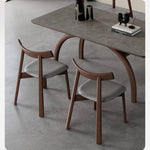 Elegant White Faux Leather Chair with Oak Wood Frame and Comfortable Foam Cushion - Brown and Grey Options Available hagst-821