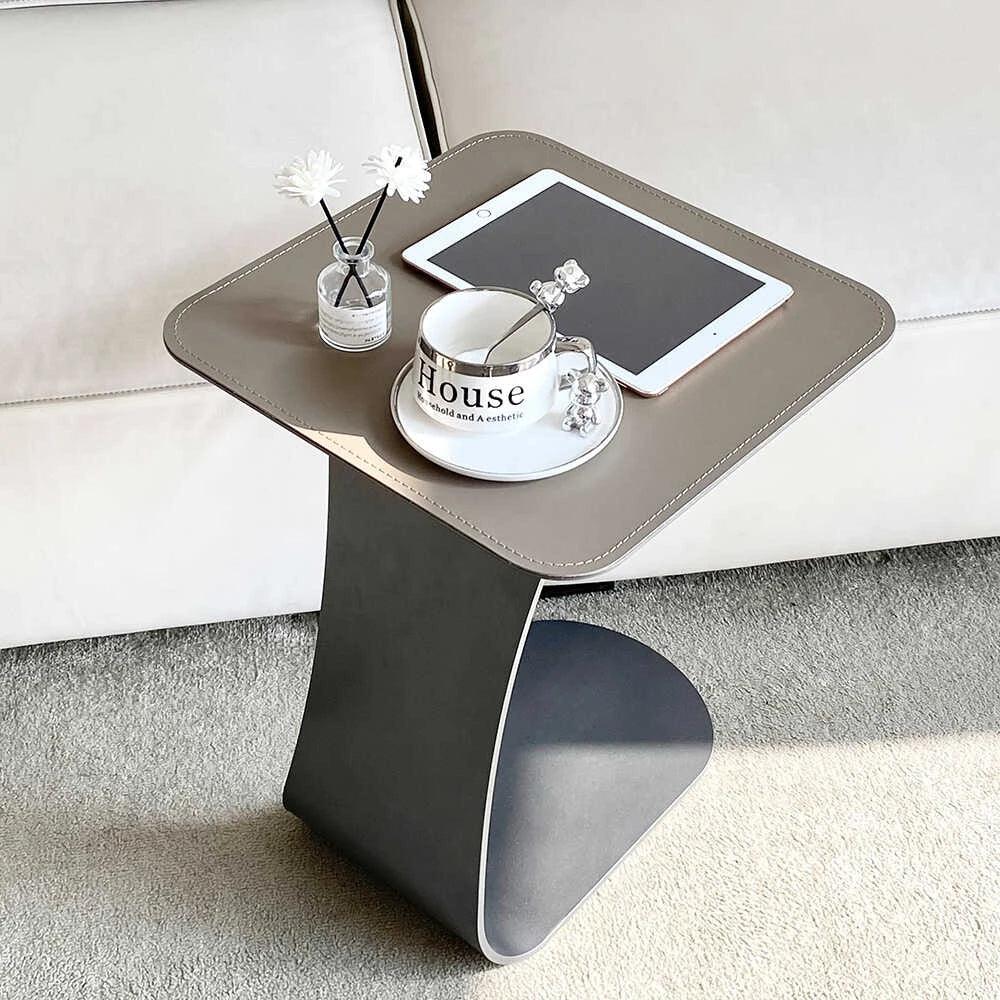 Stylish Synthetic Leather Tea Table - Modern Design for Living Room & Office Usage hakt-5146