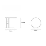 Stylish Synthetic Leather and Stainless Steel Tea Table – Modern Minimalist Round Side Table for Living Room Décor hakt-5147