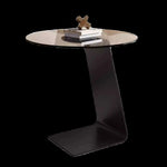 Modern Round Tempered Glass Coffee Table with Aluminum Alloy Base - Stylish Living Room Accent hakt-5148