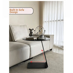 Modern Round Tempered Glass Coffee Table with Aluminum Alloy Base - Stylish Living Room Accent hakt-5148