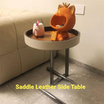 Stylish Synthetic Leather and Solid Wood Tea Table - Modern Accent for Your Living Room hakt-5149