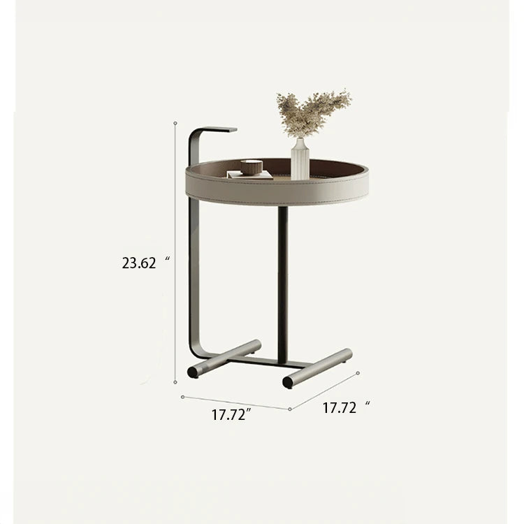 Stylish Synthetic Leather and Solid Wood Tea Table - Modern Accent for Your Living Room hakt-5149
