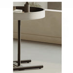 Stylish Synthetic Leather and Solid Wood Tea Table - Modern Accent for Your Living Room hakt-5149