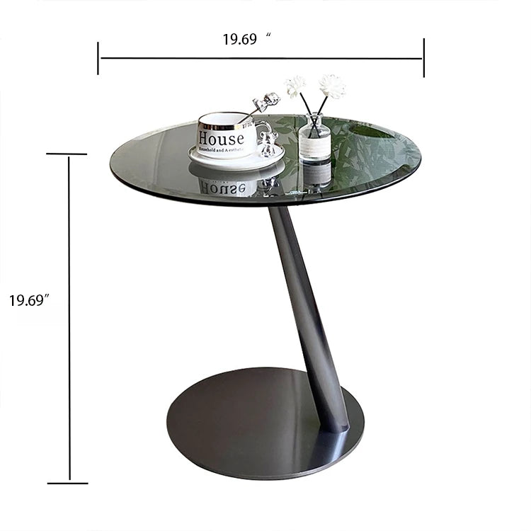 Stylish Stainless Steel & Tempered Glass Tea Table - Modern Accent for Living Room & Home Décor hakt-5150