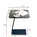 Stylish Tempered Glass Tea Table with Modern Black Base - Perfect for Living Room Décor hakt-5155