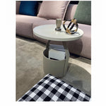 Stylish Synthetic Leather Tea Table with Convenient Storage - Modern Home Décor Essential hakt-5156