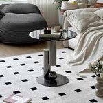 Stylish Stainless Tempered Glass Tea Table – Modern Accent for Living Room and Lounge hakt-5157
