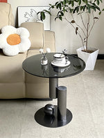 Stylish Stainless Tempered Glass Tea Table – Modern Accent for Living Room and Lounge hakt-5157