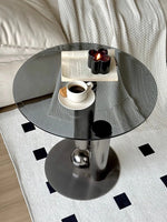 Stylish Stainless Tempered Glass Tea Table – Modern Accent for Living Room and Lounge hakt-5157