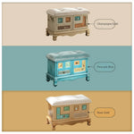 Elegant Oak Stool with Tufted Cushion – Stylish Storage Solution for Any Room halmh-5295