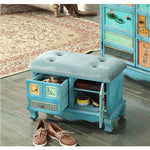 Elegant Oak Stool with Tufted Cushion – Stylish Storage Solution for Any Room halmh-5295