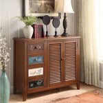 Elegant Oak Shoe Cabinet with Unique Decorative Drawers – Stylish Storage Solution for Your Entryway halmh-5296