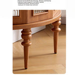 Stylish Glass and Solid Wood Entryway Cabinet - Elegant Storage Solution for Your Home Décor halmh-5297