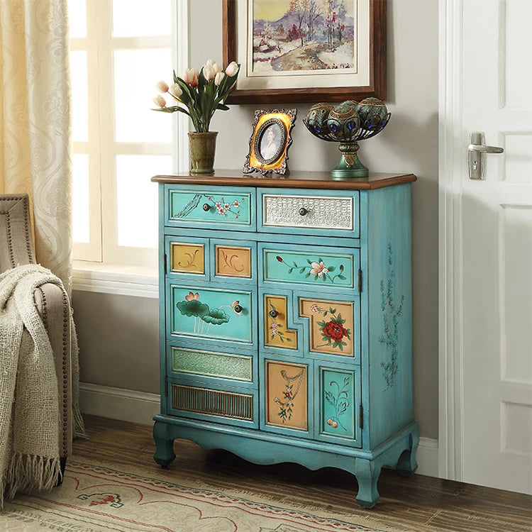 Stylish Oak Shoe Cabinet with Vintage-Inspired Design and Ample Storage Space halmh-5298