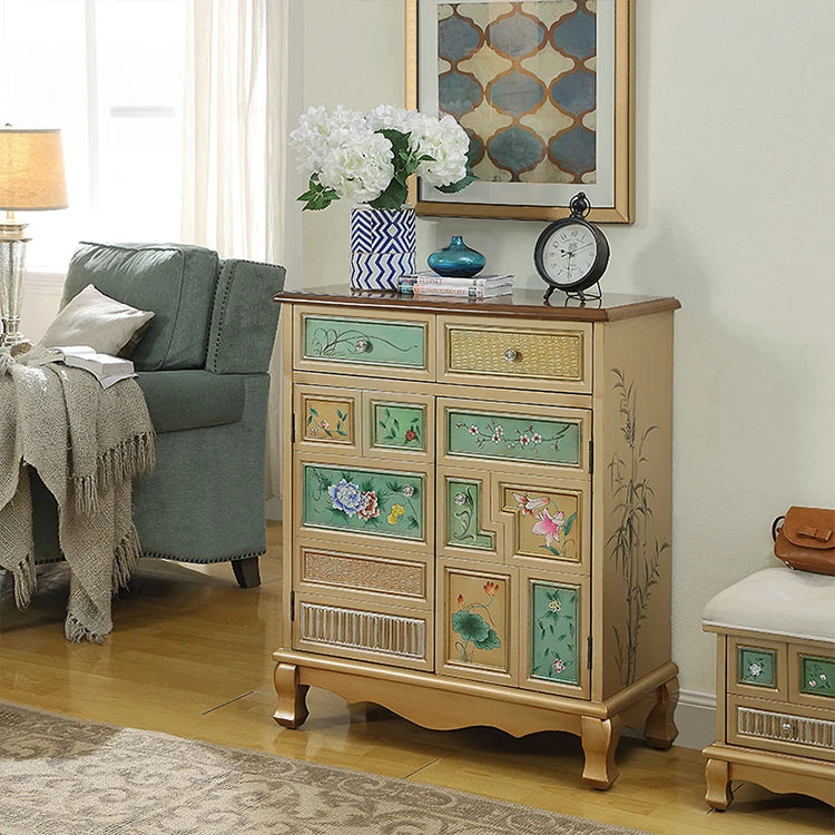 Stylish Oak Shoe Cabinet with Vintage-Inspired Design and Ample Storage Space halmh-5298