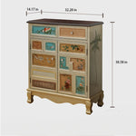 Stylish Oak Shoe Cabinet with Vintage-Inspired Design and Ample Storage Space halmh-5298
