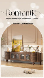 Elegant Solid Wood TV Stand with Glass Doors - Modern Multi-Layer Design for Stylish Living Rooms halmh-5302
