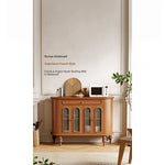 Elegant Solid Wood Sideboard with Glass Doors – Modern Storage Solution for Home Décor halmh-5304