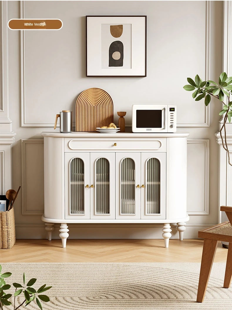 Elegant Solid Wood Sideboard with Glass Doors – Modern Storage Solution for Home Décor halmh-5304