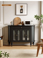 Elegant Solid Wood Sideboard with Glass Doors – Modern Storage Solution for Home Décor halmh-5304