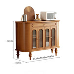 Elegant Solid Wood Sideboard with Glass Doors – Modern Storage Solution for Home Décor halmh-5304