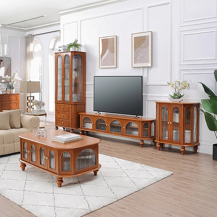 Elegant Solid Wood Entryway Cabinet with Glass Doors – Perfect Storage Solution for Home Decor halmh-5306