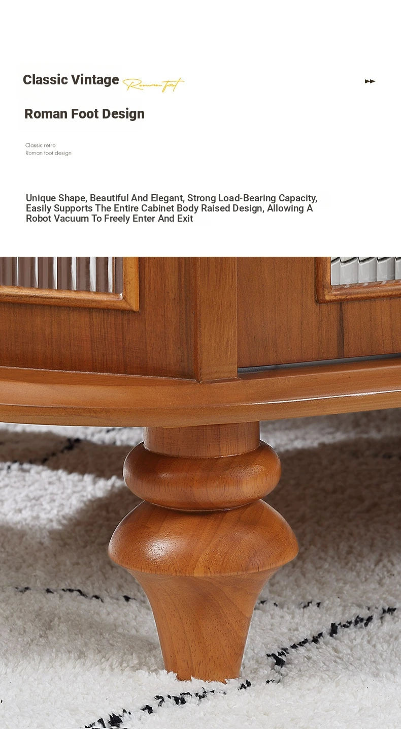 Elegant Solid Wood Entryway Cabinet with Glass Doors – Perfect Storage Solution for Home Decor halmh-5306