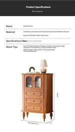 Stylish Solid Wood Entryway Cabinet with Glass Doors and Elegant Design – Perfect Storage Solution for Your Home halmh-5307