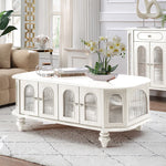 Elegant Solid Wood Coffee Table with Multi-Layer Board and Glass Design – Stylish Living Room Furniture Solution halmh-5308