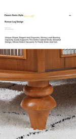 Elegant Solid Wood Coffee Table with Multi-Layer Board and Glass Design – Stylish Living Room Furniture Solution halmh-5308