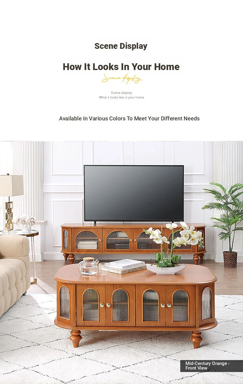 Elegant Solid Wood Coffee Table with Multi-Layer Board and Glass Design – Stylish Living Room Furniture Solution halmh-5308