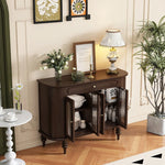 Elegant Solid Wood Sideboard with Glass Doors – Stylish Storage Solution for Modern Homes halmh-5309