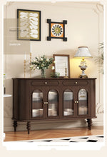 Elegant Solid Wood Sideboard with Glass Doors – Stylish Storage Solution for Modern Homes halmh-5309