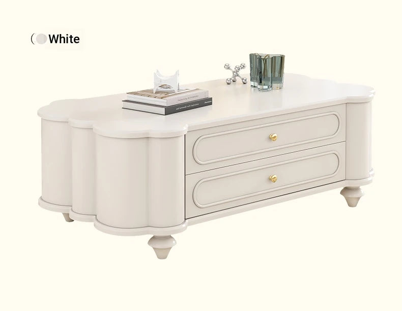 Stylish Black Walnut Wood Coffee Table with Elegant Design and Storage Drawers halmh-5310