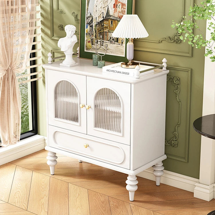 Elegant Solid Wood Sideboard with Multi-layer Glass Design - Perfect for Stylish Storage Solutions halmh-5313