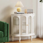 Elegant Solid Wood Entryway Cabinet with Glass Doors - Versatile Storage Solution for Home Décor halmh-5314