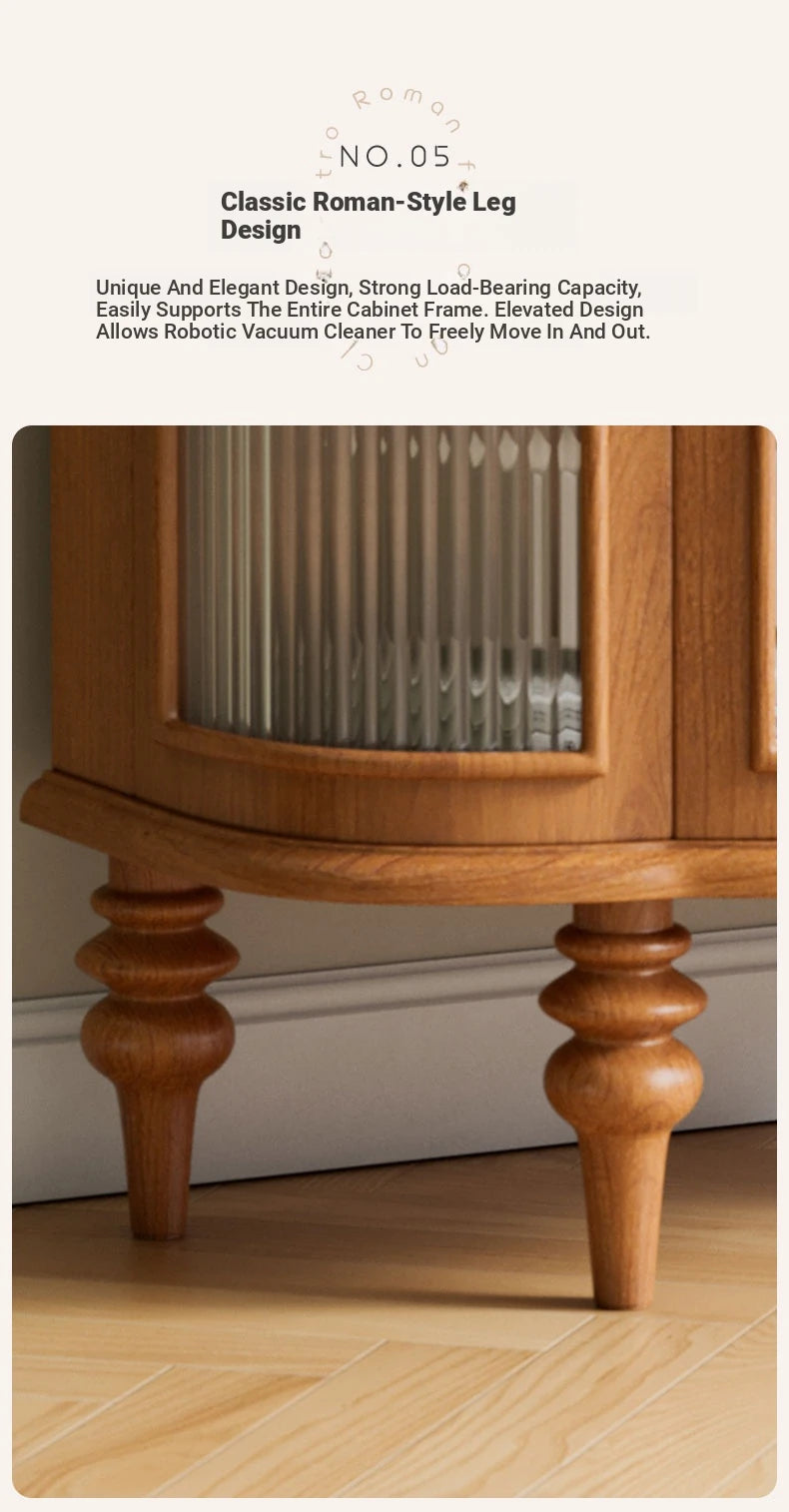 Elegant Solid Wood Entryway Cabinet with Glass Doors - Versatile Storage Solution for Home Décor halmh-5314