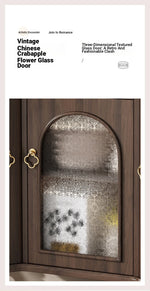 Elegant Solid Wood Sideboard with Glass Doors - Stylish Storage Solution for Home Decor halmh-5315